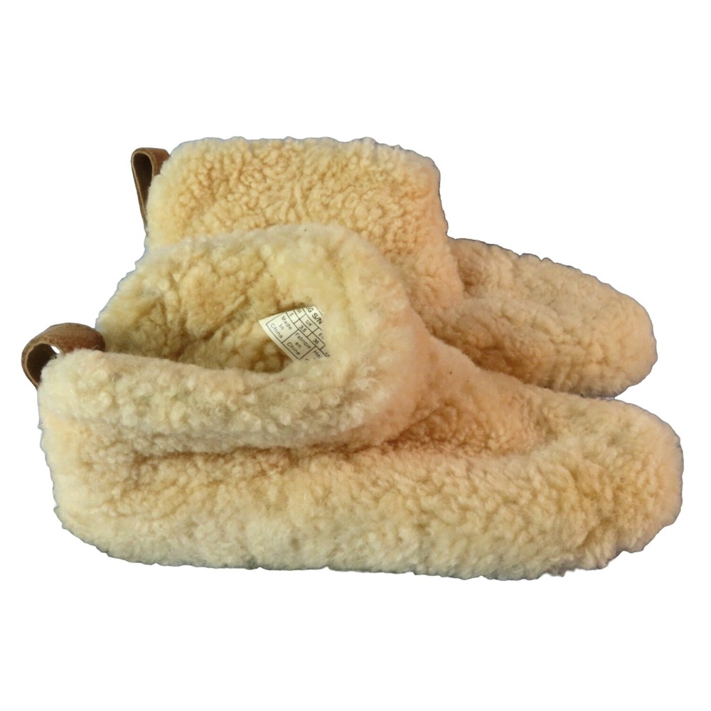 UGG AMARY SLIPPERS Shearling SHERPA SHEEPSKIN REAL FUR Booties CREAM w/Suede 5